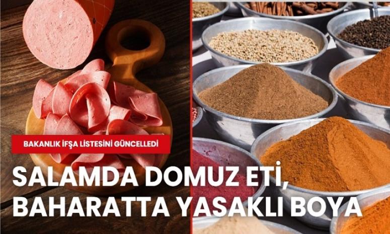 Salamda Domuz Eti, Baharatta Yasaklı Boya Çıktı