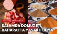 Salamda Domuz Eti, Baharatta Yasaklı Boya Çıktı