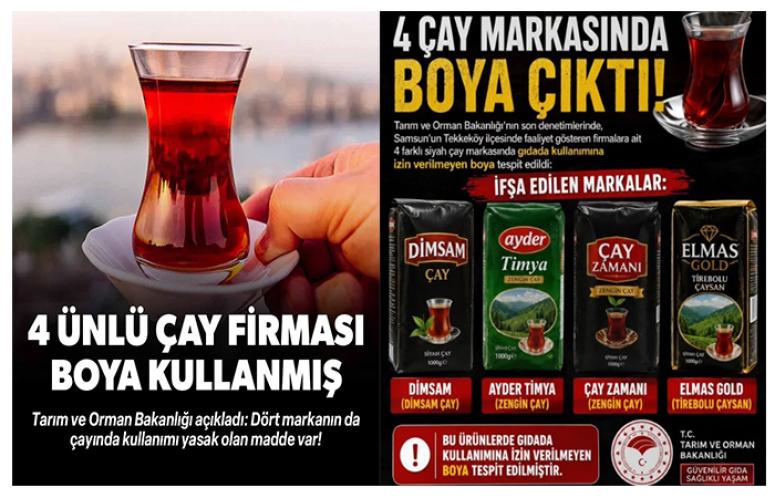 4 Çay Markasında Yasaklı Boya Tespit Edildi