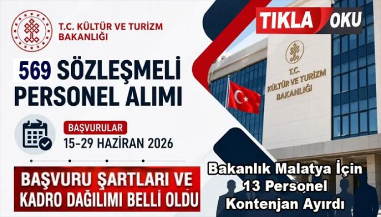 Kültür Bakanlığı, Malatya İçin 13 Personel Alacak