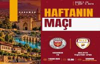 Karaman FK - Yeşilyurtspor Maçı 1 Kasım Pazar 13.00