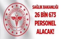 Sağlık Bakanlığı 26.673 Personel Alımı Yapacak